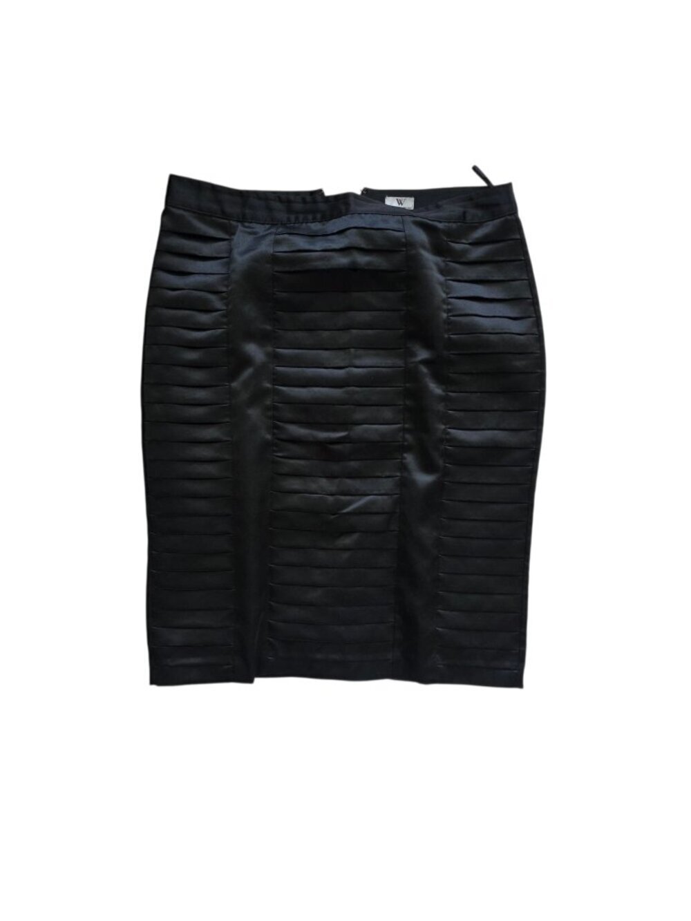 WORTHINGTON BLACK SATIN PLEATED PENCIL SKIRT SIZE 12